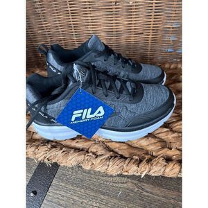 FILA Memory Foam Low Women's Black Gray Running Athletic Sneakers Shoes Size 8.5